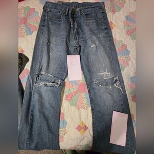 Distressed Blue Men's Jeans